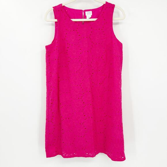 Sigrid Olsen Womens Boho Summer Embroidered Floral Eyelet Shift Dress Size M - Picture 2 of 8